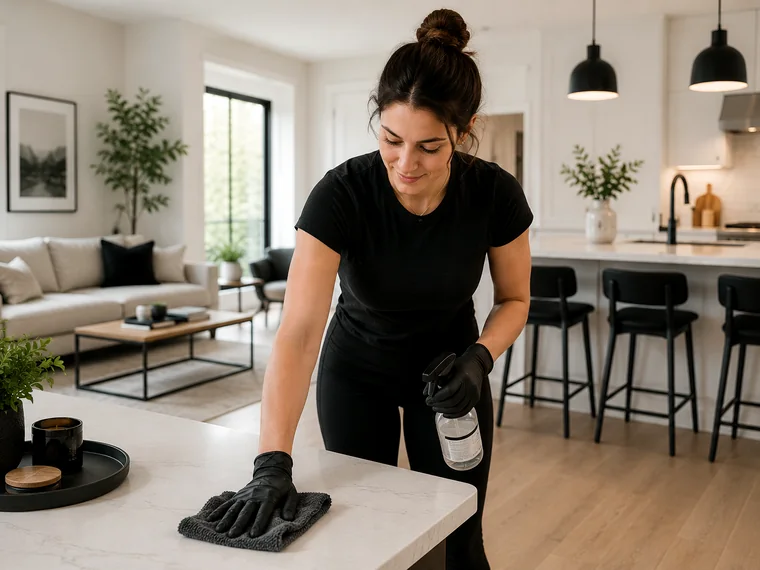 A pro handling a full home clean so you don't have to